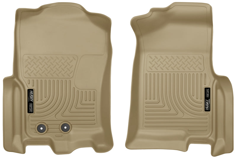 Husky Liners 2015 Ford Expedition/Lincoln Navigator WeatherBeater Front Tan Floor Liners | husky-liners-2015-ford-expedition-lincoln-navigator-weatherbeater-front-tan-floor-liners | Floor Mats - Rubber | Husky Liners