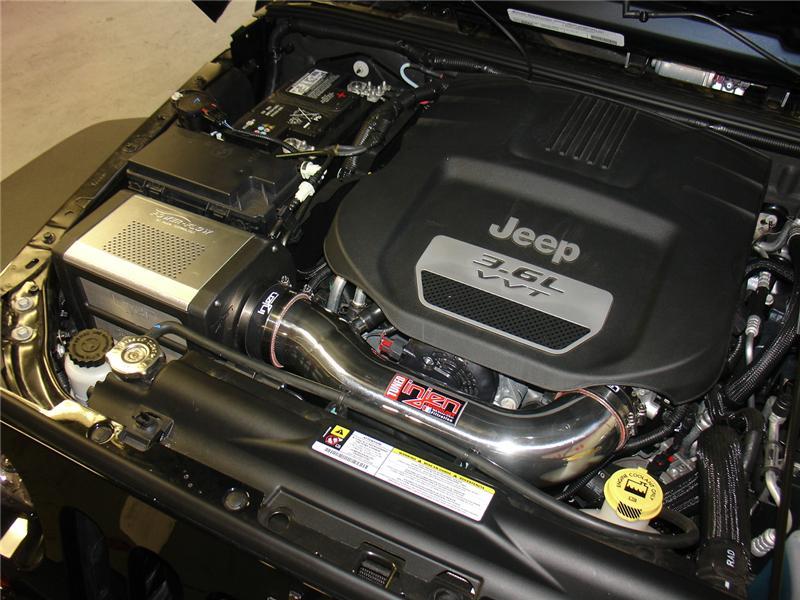 Injen 12-13 Jeep Wrangler JK 3.6L V6 Polished Short Ram Intake w/ Power Flow Box | injen-12-13-jeep-wrangler-jk-3-6l-v6-polished-short-ram-intake-w-power-flow-box | Cold Air Intakes | Injen