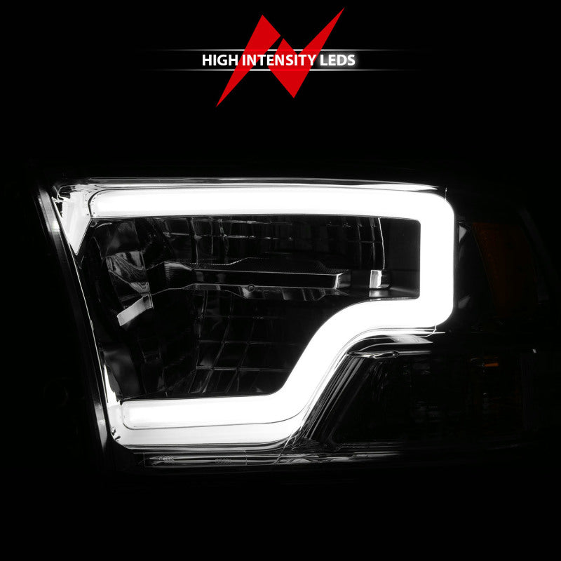ANZO 2009-2020 Dodge Ram 1500 Full LED Square Projector Headlights w/ Chrome Housing Chrome Amber | anzo-2009-2020-dodge-ram-1500-full-led-square-projector-headlights-w-chrome-housing-chrome-amber | Headlights | ANZO