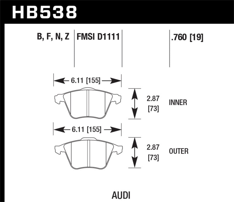 Hawk Performance Ceramic Street Brake Pads | hawk-performance-ceramic-street-brake-pads-75 | Brake Pads - Performance | Hawk Performance