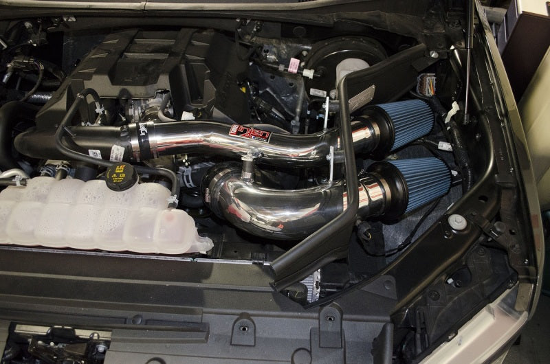 Injen 2015+ Ford F-150 V6 2.7L/3.5L EcoBoost Polished Short Ram Intake (Includes Heat Shield) | injen-2015-ford-f-150-v6-2-7l-3-5l-ecoboost-polished-short-ram-intake-includes-heat-shield | Cold Air Intakes | Injen