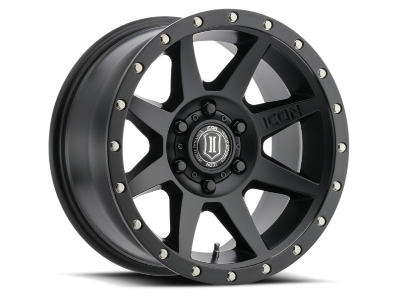 ICON Rebound 17x8.5 5x150 25mm Offset 5.75in BS 110.1mm Bore Satin Black Wheel | icon-rebound-17x8-5-5x150-25mm-offset-5-75in-bs-110-1mm-bore-satin-black-wheel | Wheels - Cast | ICON