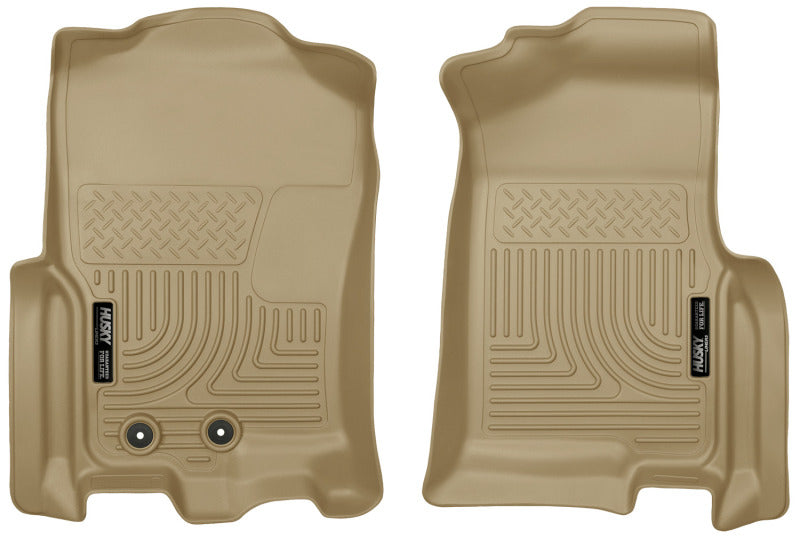 Husky Liners 2015 Ford Expedition/Lincoln Navigator WeatherBeater Front Tan Floor Liners | husky-liners-2015-ford-expedition-lincoln-navigator-weatherbeater-front-tan-floor-liners | Floor Mats - Rubber | Husky Liners