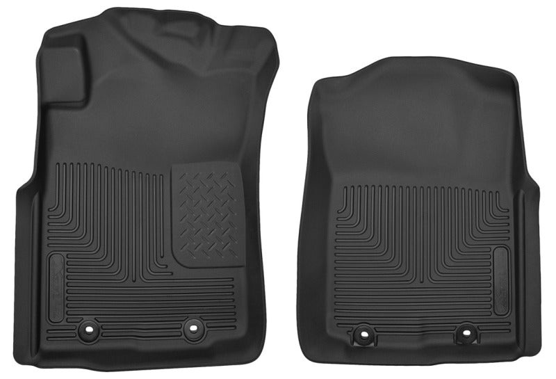 Husky Liners 12-14 Toyota Tacoma Pickup(Crew / Ext / Std Cab) X-Act Contour Black Front Floor Liners | husky-liners-12-14-toyota-tacoma-pickupcrew-ext-std-cab-x-act-contour-black-front-floor-liners | Floor Mats - Rubber | Husky Liners