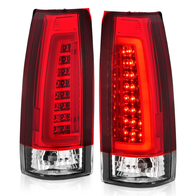 ANZO 1999-2000 Cadillac Escalade LED Taillights Chrome Housing Red/Clear Lens Pair | anzo-1999-2000-cadillac-escalade-led-taillights-chrome-housing-red-clear-lens-pair | Tail Lights | ANZO
