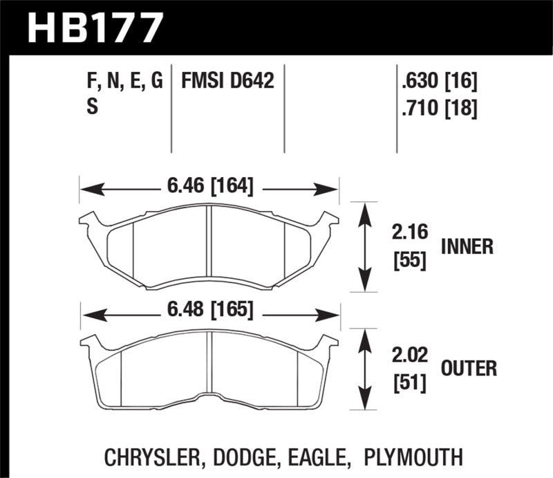 Hawk 95-97 Dodge Neon HP+ Front Street Brake Pads | hawk-95-97-dodge-neon-hp-front-street-brake-pads | Brake Pads - Performance | Hawk Performance