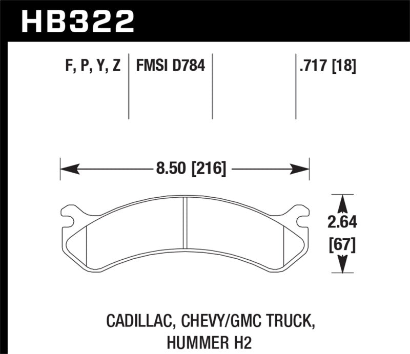 Hawk Chevy / GMC Truck / Hummer Performance Ceramic Street Front Brake Pads | hawk-chevy-gmc-truck-hummer-performance-ceramic-street-front-brake-pads | Brake Pads - Performance | Hawk Performance