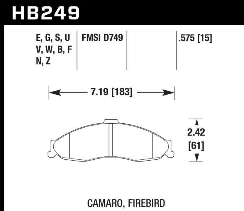 Hawk 98-02 Camaro/Firebird HP+ Street Front Brake Pads | hawk-98-02-camaro-firebird-hp-street-front-brake-pads | Brake Pads - Performance | Hawk Performance