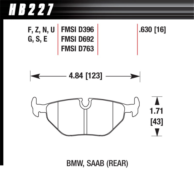 Hawk 92-95 BMW 325iS DTC-60 Race Rear Brake Pads | hawk-92-95-bmw-325is-dtc-60-race-rear-brake-pads | Brake Pads - Racing | Hawk Performance