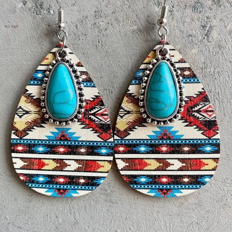 Women's Earrings Turquoise Pendant Retro Ethnic Fashion Earrings Western Bohemia | womens-earrings-turquoise-pendant-retro-ethnic-fashion-earrings-western-bohemia | eprolo