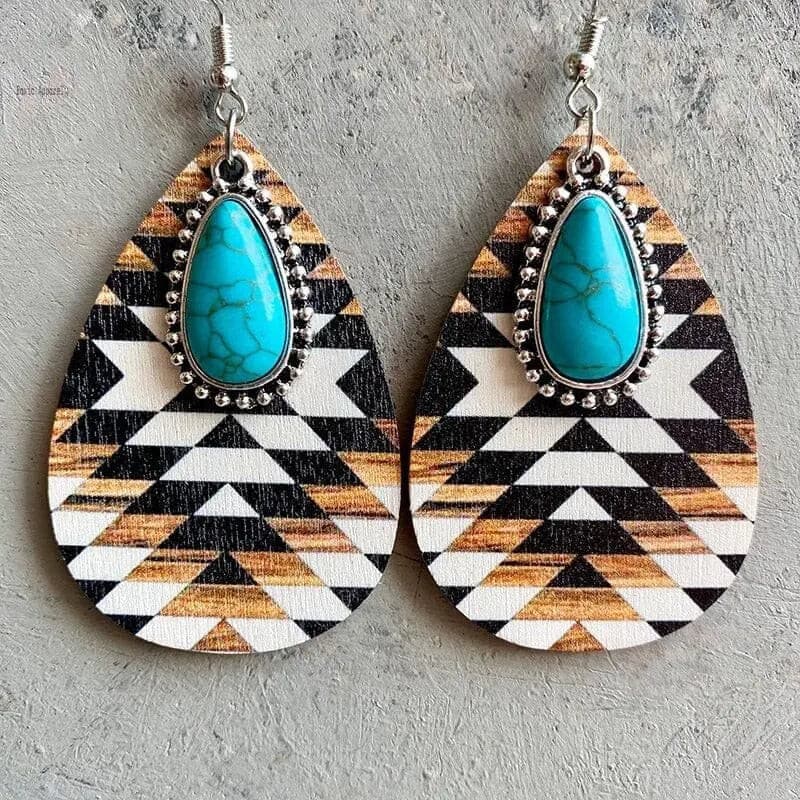 Women's Earrings Turquoise Pendant Retro Ethnic Fashion Earrings Western Bohemia | womens-earrings-turquoise-pendant-retro-ethnic-fashion-earrings-western-bohemia | eprolo