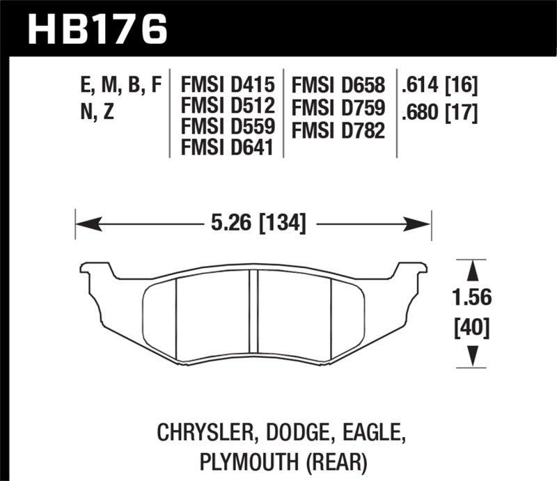 Hawk SRT4 HPS Street Rear Brake Pads | hawk-srt4-hps-street-rear-brake-pads | Brake Pads - Performance | Hawk Performance