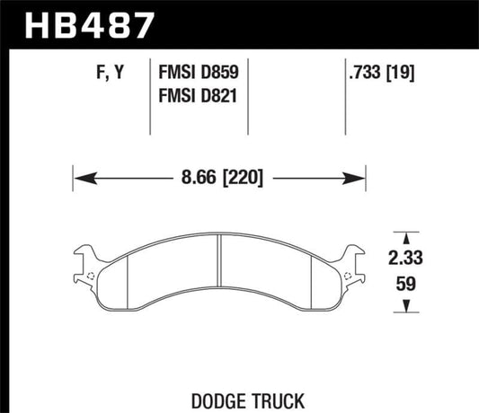 Hawk 2001 Ram 2500 Pick HPS Street Rear Brake Pads | hawk-2001-ram-2500-pick-hps-street-rear-brake-pads | Brake Pads - Performance | Hawk Performance