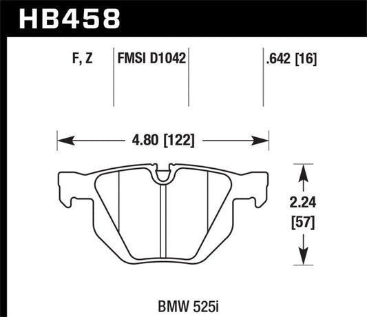 Hawk 04-06 BMW 525I / 06-07 BMW 525Xi/530Xi / 08-10 528I / 04-07 530I / 08-09 535Xi / 09-10 535i  HP | hawk-04-06-bmw-525i-06-07-bmw-525xi-530xi-08-10-528i-04-07-530i-08-09-535xi-09-10-535i-hp | Brake Pads - Performance | Hawk Performance