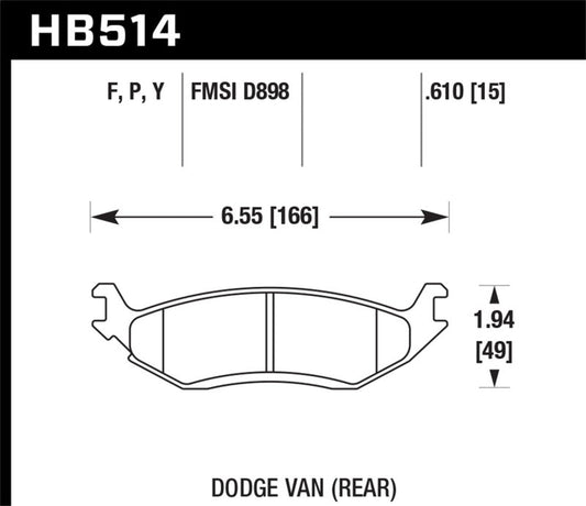 Hawk 03 Dodge Ram 1500 Van LTS Street Rear Brake Pads | hawk-03-dodge-ram-1500-van-lts-street-rear-brake-pads | Brake Pads - OE | Hawk Performance