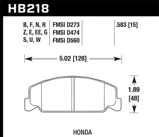 Hawk Honda Accord/Civic/CRX Front Race Blue 9012 Brake Pads | hawk-honda-accord-civic-crx-front-race-blue-9012-brake-pads | Brake Pads - Racing | Hawk Performance