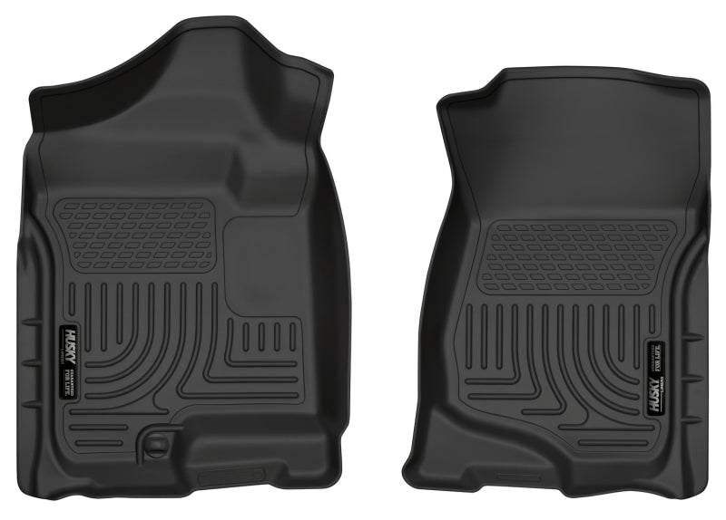 Husky Liners 07-14 Cadillac Escalade ESV/EXT Weatherbeater Black Front Floor Liners | husky-liners-07-14-cadillac-escalade-esv-ext-weatherbeater-black-front-floor-liners | Floor Mats - Rubber | Husky Liners