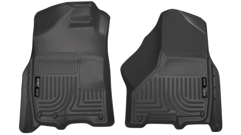 Husky Liners 09-10 Dodge Ram 1500/2500/3500 WeatherBeater Front Row Black Floor Liners | husky-liners-09-10-dodge-ram-1500-2500-3500-weatherbeater-front-row-black-floor-liners | Floor Mats - Rubber | Husky Liners