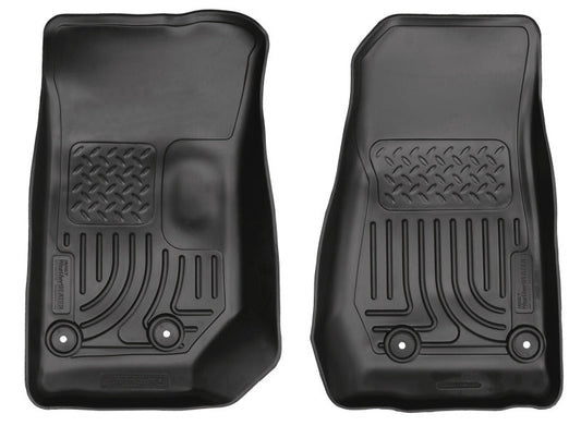 Husky Liners 14 Jeep Wrangler 2/4 Door Weatherbeater Black Front Floor Liners | husky-liners-14-jeep-wrangler-2-4-door-weatherbeater-black-front-floor-liners | Floor Mats - Rubber | Husky Liners