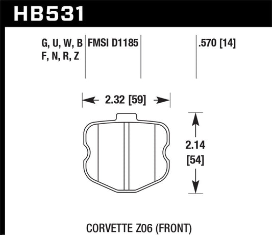 Hawk 06-13 Chevrolet Corvette Z06 DTC-30 Race Front Brake Pads | hawk-06-13-chevrolet-corvette-z06-dtc-30-race-front-brake-pads | Brake Pads - Racing | Hawk Performance