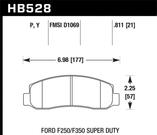 Hawk 05-11 F-250/F-350 Super Duty Pickup / 11 F-550 Super Duty Pickup Front LTS Street Brake Pads | hawk-05-11-f-250-f-350-super-duty-pickup-11-f-550-super-duty-pickup-front-lts-street-brake-pads | Brake Pads - OE | Hawk Performance