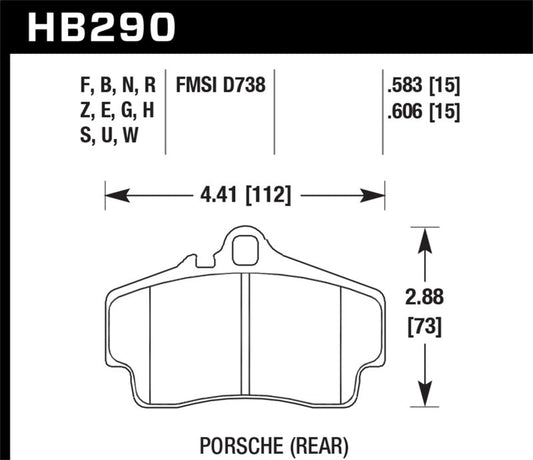 Hawk 98 Porsche 911 Targa/99-08 911 Carrera 4/00-06 Boxster S DTC-70 15mm Rear Brake Pads | hawk-98-porsche-911-targa-99-08-911-carrera-4-00-06-boxster-s-dtc-70-15mm-rear-brake-pads | Brake Pads - Racing | Hawk Performance