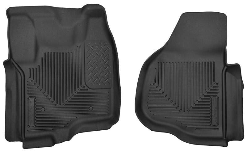 Husky Liners 12-13 F-250/F-350/F-450 Super Duty X-Act Contour Black Front Floor Liners | husky-liners-12-13-f-250-f-350-f-450-super-duty-x-act-contour-black-front-floor-liners | Floor Mats - Rubber | Husky Liners