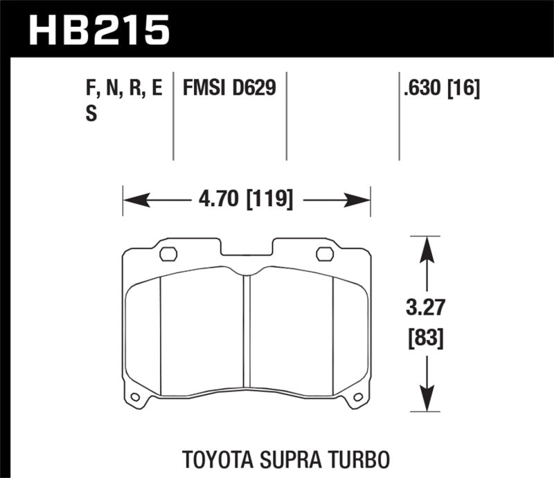 Hawk 93-98 Toyota Supra TT HPS Street Front Brake Pads | hawk-93-98-toyota-supra-tt-hps-street-front-brake-pads | Brake Pads - Performance | Hawk Performance