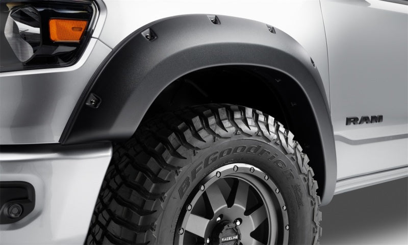 Bushwacker 19-22 Ram 1500 (Excl. Rebel/TRX) 76.3 & 67.4in Bed Forge Style Flares 4pc - Tex. Blk | bushwacker-19-22-ram-1500-excl-rebel-trx-76-3-67-4in-bed-forge-style-flares-4pc-tex-blk | Fender Flares | Bushwacker