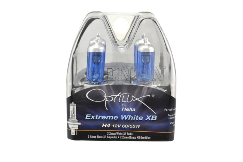 Hella Optilux 12V 60/55W H4/9003 P43t Extreme White XB Bulb (Pair) | hella-optilux-12v-60-55w-h4-9003-p43t-extreme-white-xb-bulb-pair | Bulbs | Hella