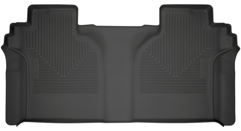 Husky Liners 2019 Chevrolet Silverado 1500 Crew Cab WeatherBeater Black 2nd Row Floor Liners | husky-liners-2019-chevrolet-silverado-1500-crew-cab-weatherbeater-black-2nd-row-floor-liners | Floor Mats - Rubber | Husky Liners