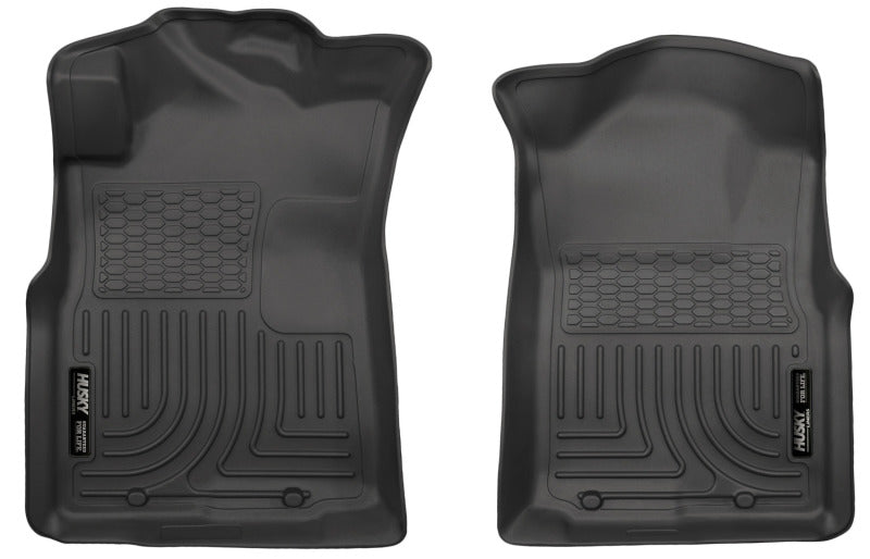 Husky Liners 05-15 Toyota Tacoma Crew/Extended/Standard Cab WeatherBeater Front Black Floor Liners | husky-liners-05-15-toyota-tacoma-crew-extended-standard-cab-weatherbeater-front-black-floor-liners | Floor Mats - Rubber | Husky Liners