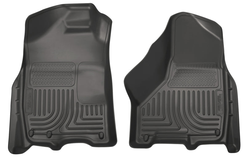 Husky Liners 09-10 Dodge Ram 1500/2500/3500 WeatherBeater Front Row Black Floor Liners | husky-liners-09-10-dodge-ram-1500-2500-3500-weatherbeater-front-row-black-floor-liners | Floor Mats - Rubber | Husky Liners