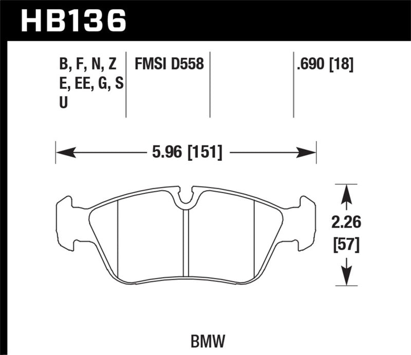 Hawk 92-99 BMW 318i / 01-07 325i / 98-00 328i HPS 5.0 Front Brake Pads | hawk-92-99-bmw-318i-01-07-325i-98-00-328i-hps-5-0-front-brake-pads | Brake Pads - Performance | Hawk Performance