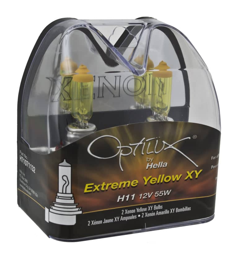 Hella Optilux H11 55W XY Extreme Yellow Bulbs (Pair) | hella-optilux-h11-55w-xy-extreme-yellow-bulbs-pair | Bulbs | Hella