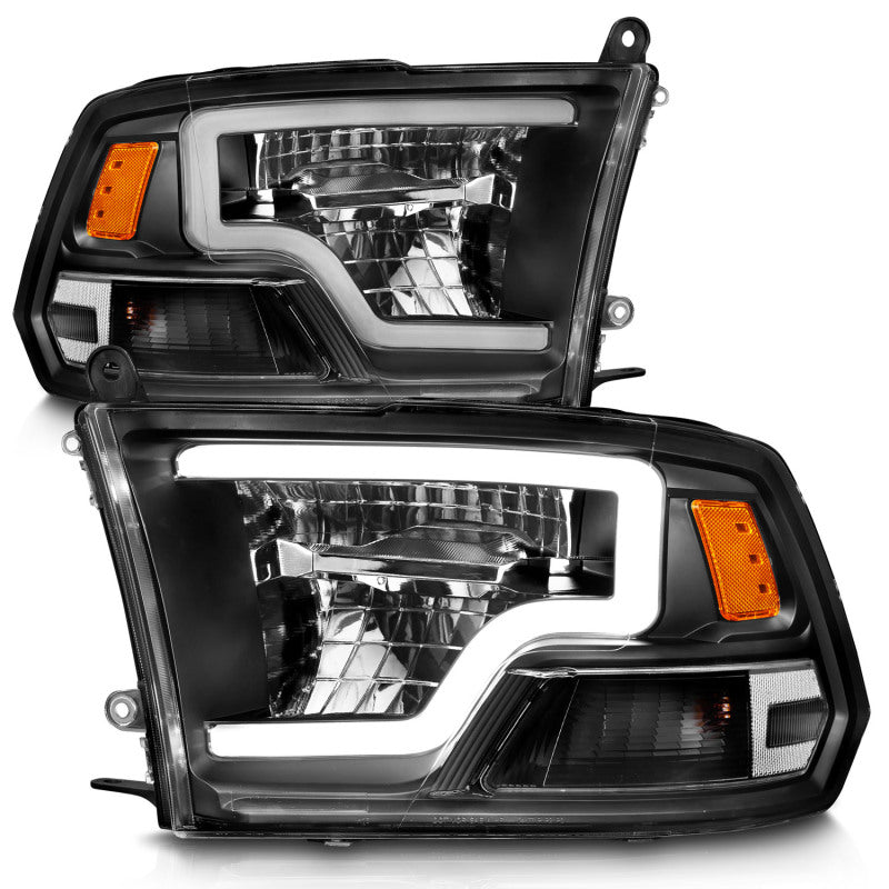 ANZO 2009-2020 Dodge Ram 1500 Full LED Square Projector Headlights w/ Chrome Housing Black Amber | anzo-2009-2020-dodge-ram-1500-full-led-square-projector-headlights-w-chrome-housing-black-amber | Headlights | ANZO