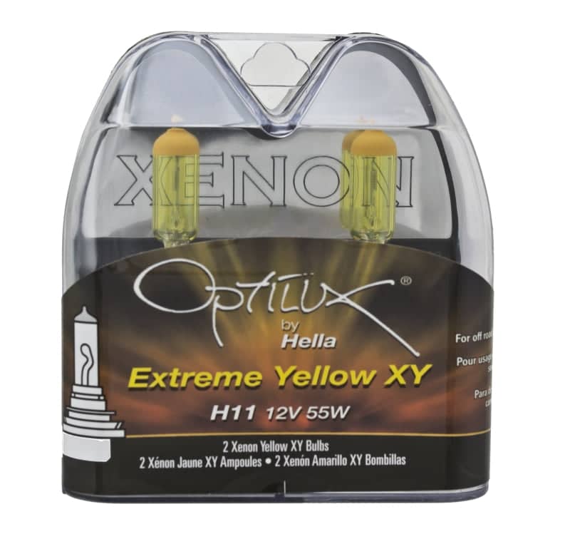 Hella Optilux H11 55W XY Extreme Yellow Bulbs (Pair) | hella-optilux-h11-55w-xy-extreme-yellow-bulbs-pair | Bulbs | Hella