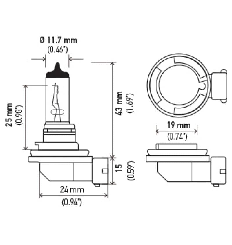 Hella Optilux H8 12V/55W XB Xenon White Bulb (pair) | hella-optilux-h8-12v-55w-xb-xenon-white-bulb-pair | Bulbs | Hella