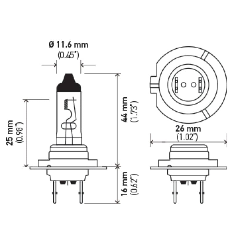 Hella H7 12V 55W PX26D HP 2.0 Halogen Bulbs | hella-h7-12v-55w-px26d-hp-2-0-halogen-bulbs | Bulbs | Hella