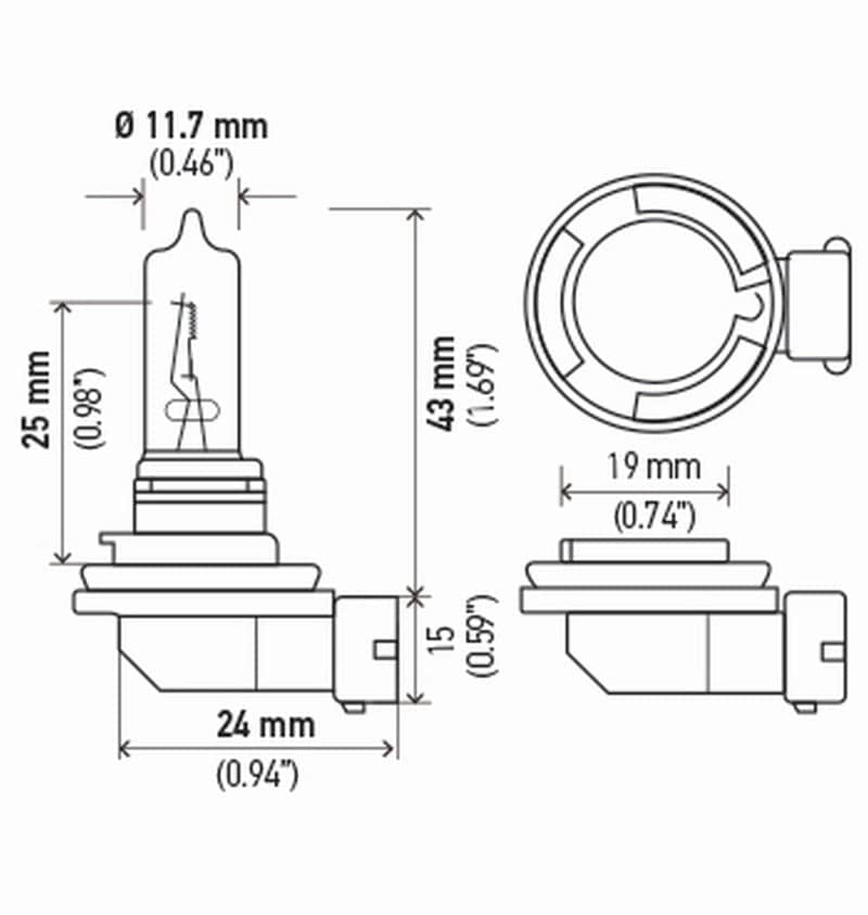 Hella H9 12V 65W PGJ19-5 HP 2.0 Halogen Bulbs | hella-h9-12v-65w-pgj19-5-hp-2-0-halogen-bulbs | Bulbs | Hella