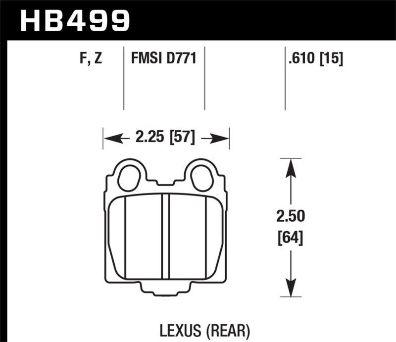 Hawk 00-05 Lexus IS300 HPS Street Rear Brake Pads | hawk-00-05-lexus-is300-hps-street-rear-brake-pads | Brake Pads - Performance | Hawk Performance