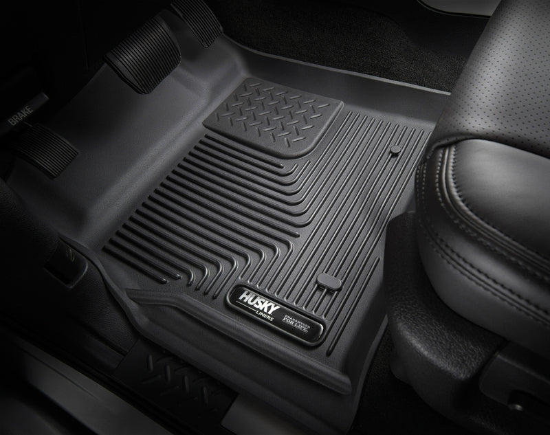 Husky Liners 11-14 Dodge Durango / 11-14 Jeep Grand Cherokee X-Act Contour Black Front Floor Liners | husky-liners-11-14-dodge-durango-11-14-jeep-grand-cherokee-x-act-contour-black-front-floor-liners | Floor Mats - Rubber | Husky Liners