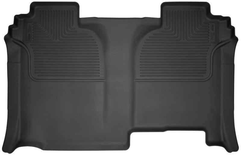 Husky Liners 2020+ Chevrolet Silverado 2500 Crew Cab WeatherBeater Black 2nd Row Floor Liners | husky-liners-2020-chevrolet-silverado-2500-crew-cab-weatherbeater-black-2nd-row-floor-liners | Floor Mats - Rubber | Husky Liners