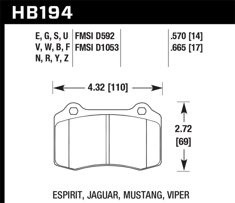 Hawk 2005-2005 Volvo S40 I HPS 5.0 Rear Brake Pads | hawk-2005-2005-volvo-s40-i-hps-5-0-rear-brake-pads | Brake Pads - Performance | Hawk Performance