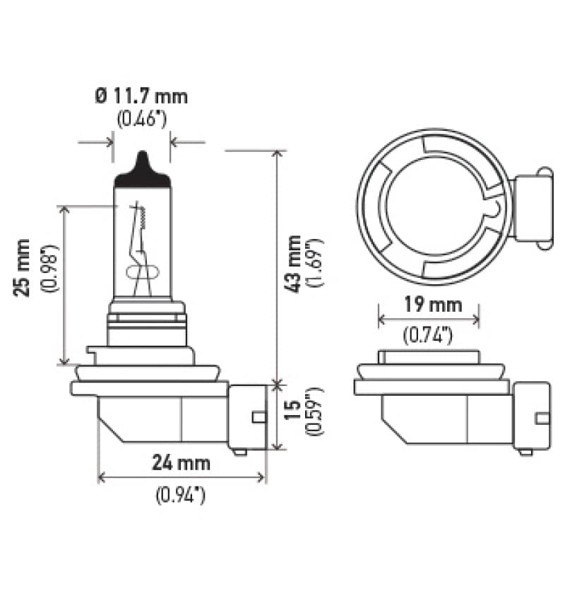 Hella H11 12V 55W Xenon White XB Bulb (Pair) | hella-h11-12v-55w-xenon-white-xb-bulb-pair | Driving Lights | Hella