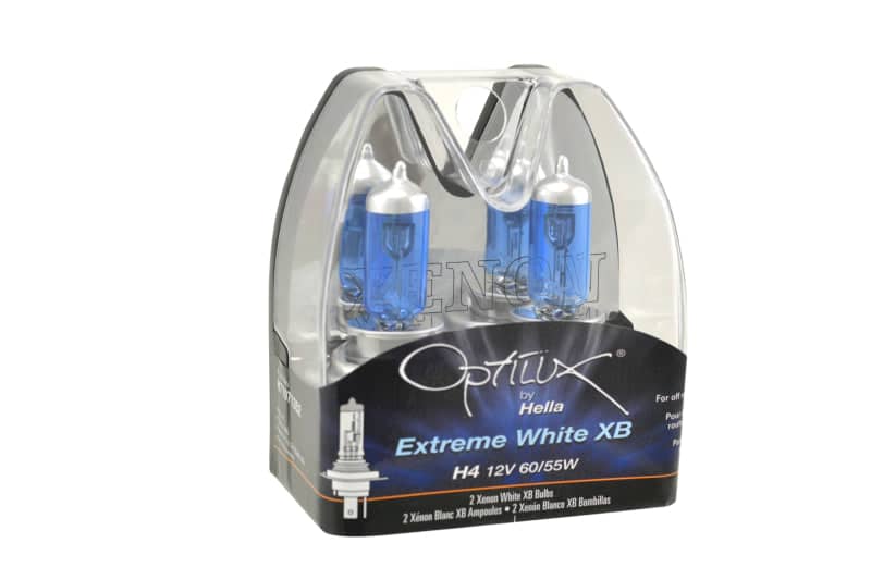 Hella Optilux 12V 60/55W H4/9003 P43t Extreme White XB Bulb (Pair) | hella-optilux-12v-60-55w-h4-9003-p43t-extreme-white-xb-bulb-pair | Bulbs | Hella