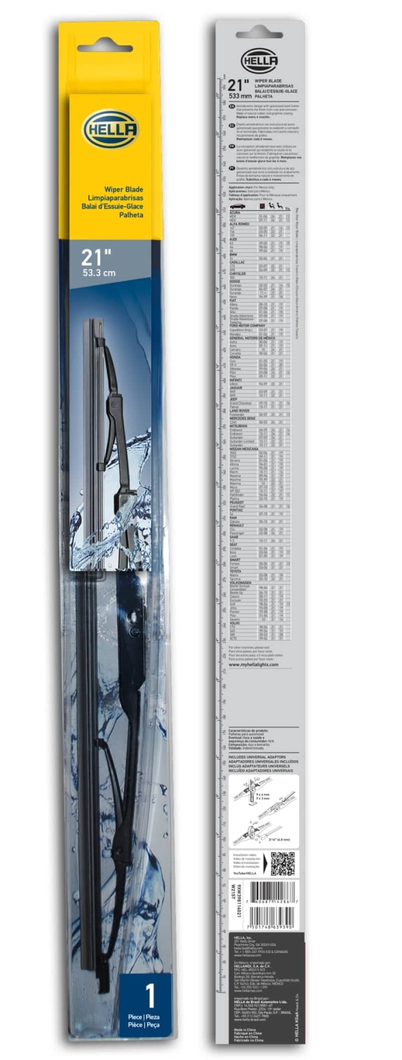 Hella Standard Wiper Blade 21in - Single | hella-standard-wiper-blade-21in-single | Exterior Trim | Hella