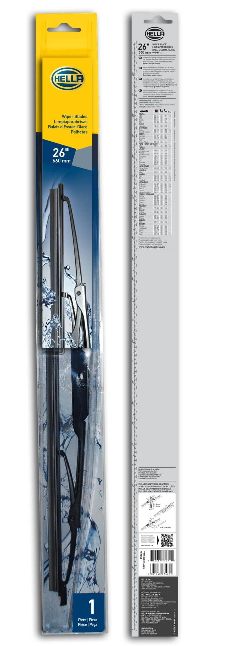 Hella Standard Wiper Blade 26in - Single | hella-standard-wiper-blade-26in-single | Exterior Trim | Hella