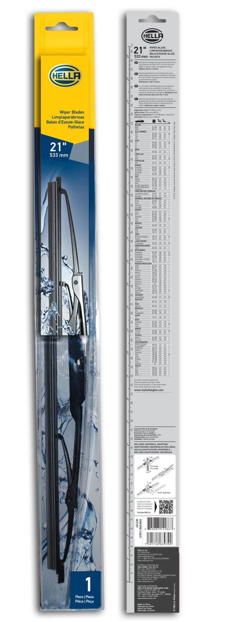 Hella Standard Wiper Blade 21in - Single | hella-standard-wiper-blade-21in-single | Exterior Trim | Hella