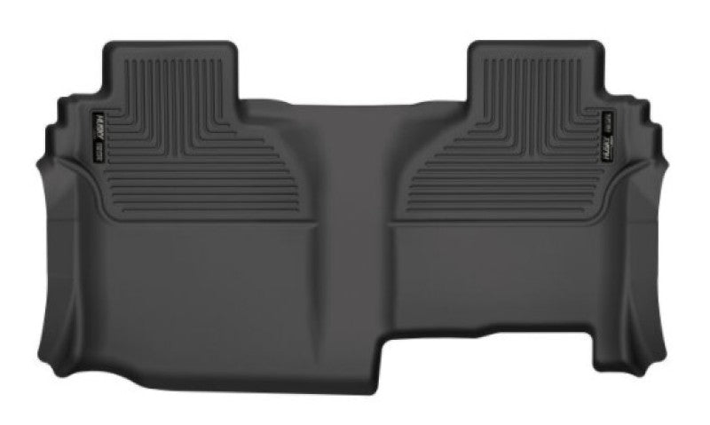 Husky Liners 19-21 Silverado/Sierra 1500/2500/3500 Double Cab X-ACT 2nd Seat Floor Liner - BLK | husky-liners-19-21-silverado-sierra-1500-2500-3500-double-cab-x-act-2nd-seat-floor-liner-blk | Floor Mats - Rubber | Husky Liners